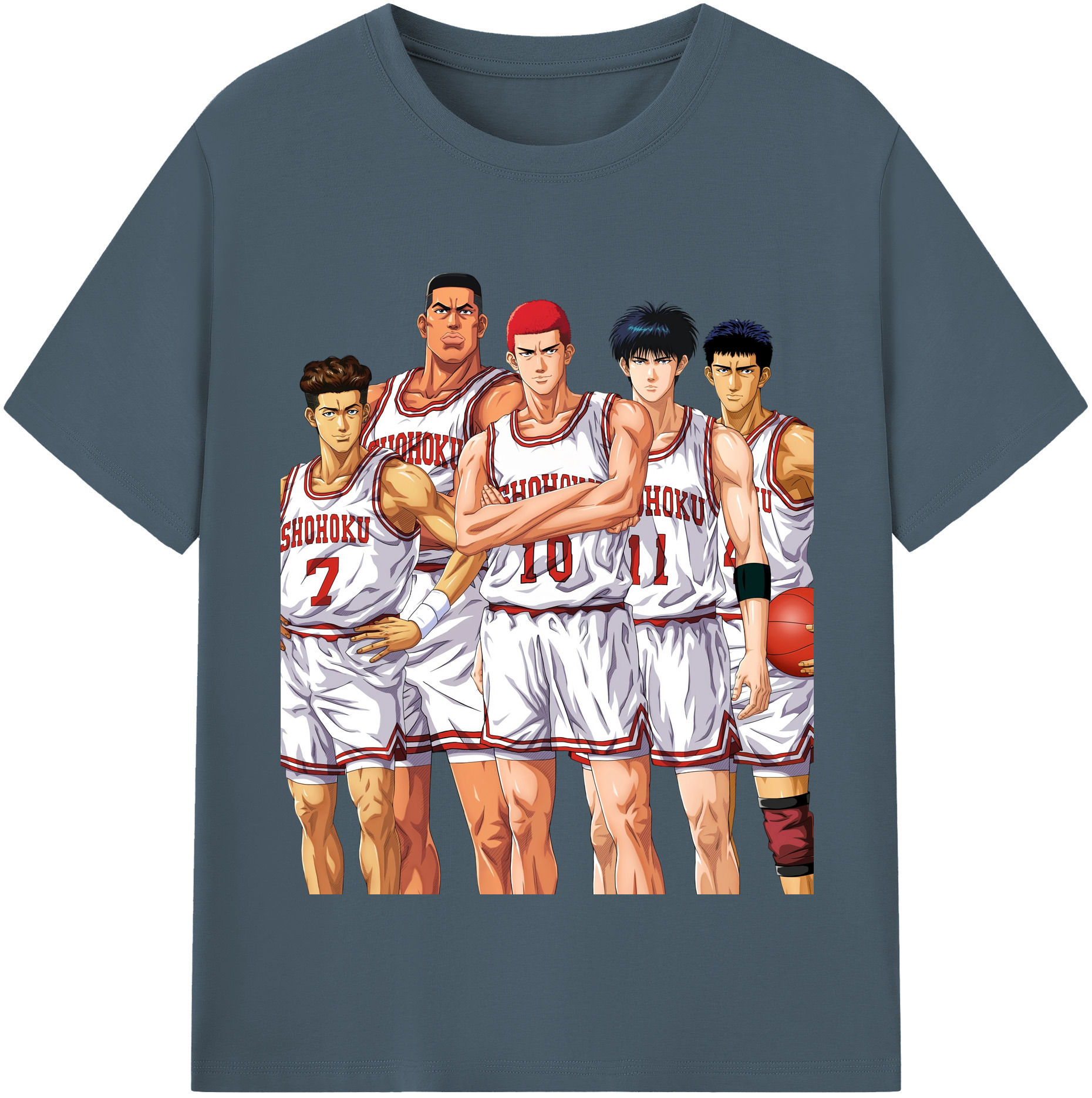 SLAM DUNK／スラムダンク 綿100％半袖Tシャツ（フロントプリント）